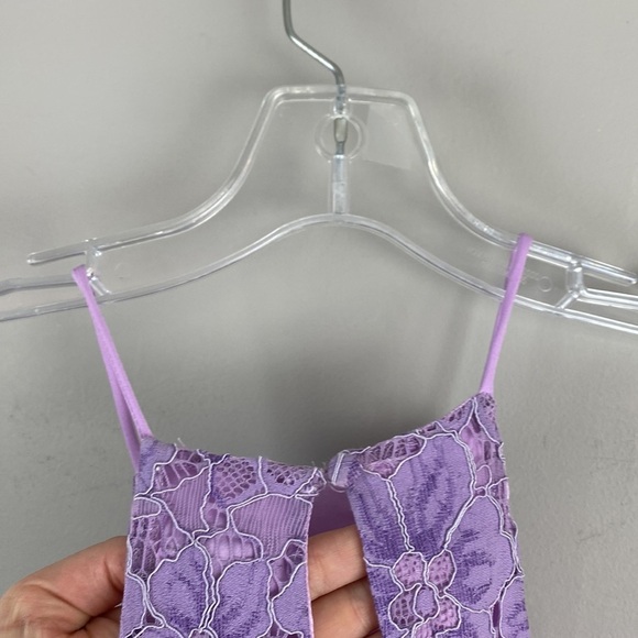NBD Women Lilac Bria Halter Lace Mini Dress Size XS Lover Era Fairy Purple - Picture 12 of 12
